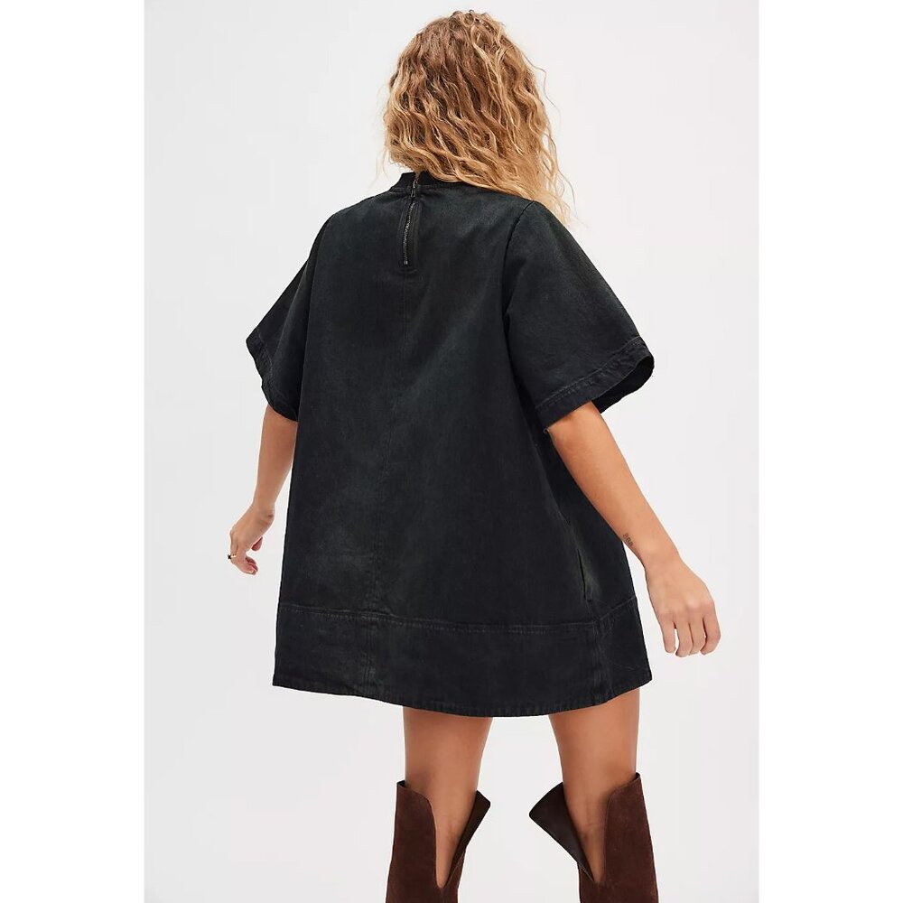 FREE PEOPLE Harlow Mini Dress / Anthracite - Picture 4 of 6